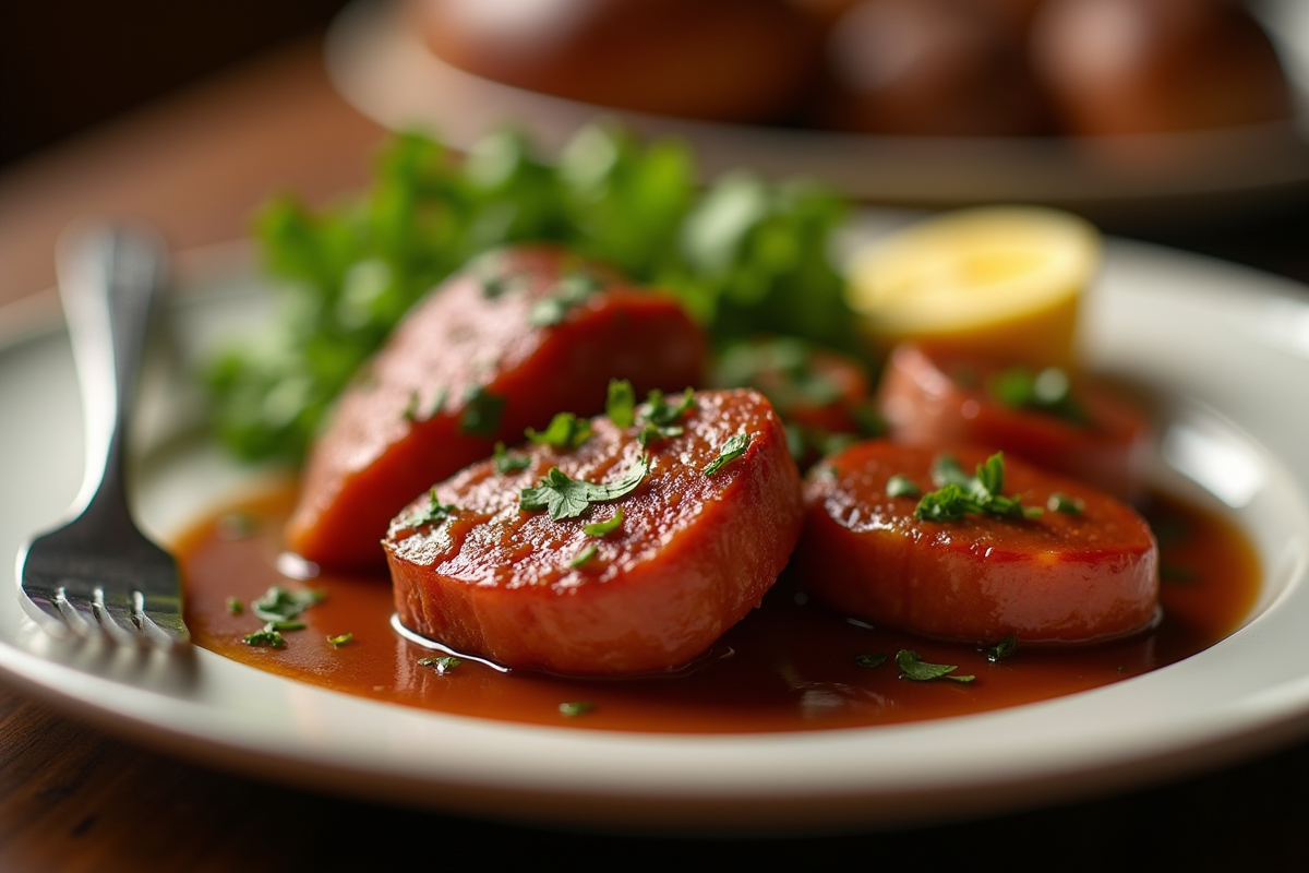 Assiette de boeuf carottes avec fourchette en intérieur
