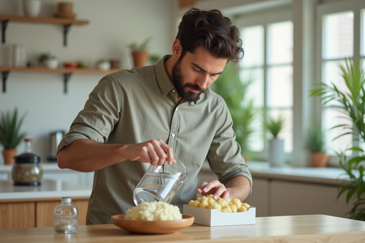 Jeune homme mesure de l